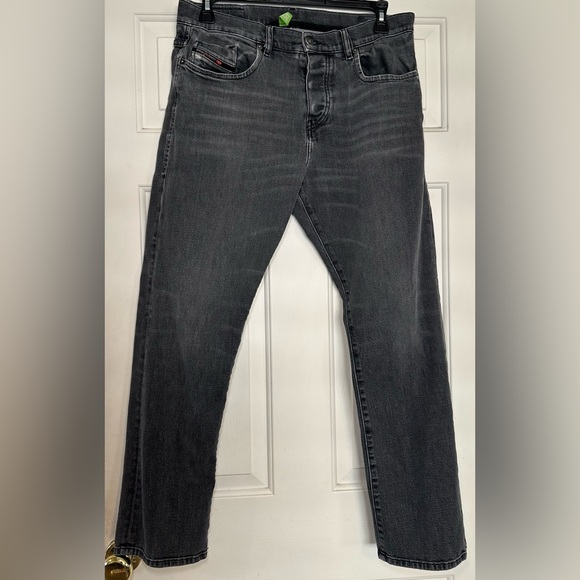 Diesel Other - DIESEL Viker Men's Black Stretch Denim Jeans 36x32 Straight Leg Button Fly.